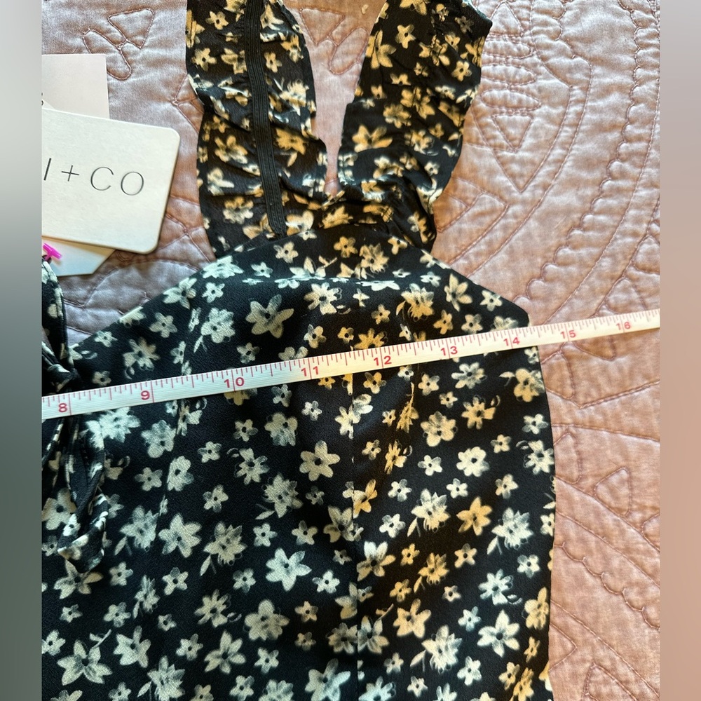 NWT Aemi + Co Floral Black Jumpsuit - Picture 6 of 16